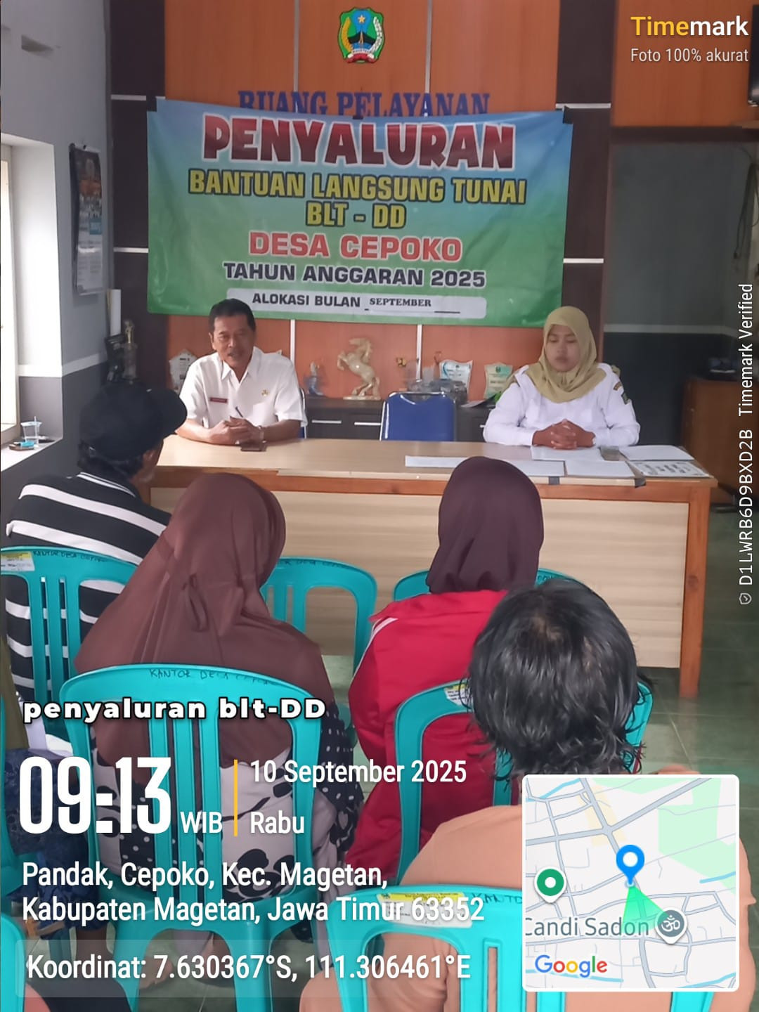 PENYALURAN BLT-DD ALOKASI BULAN SEPTEMBER 2025