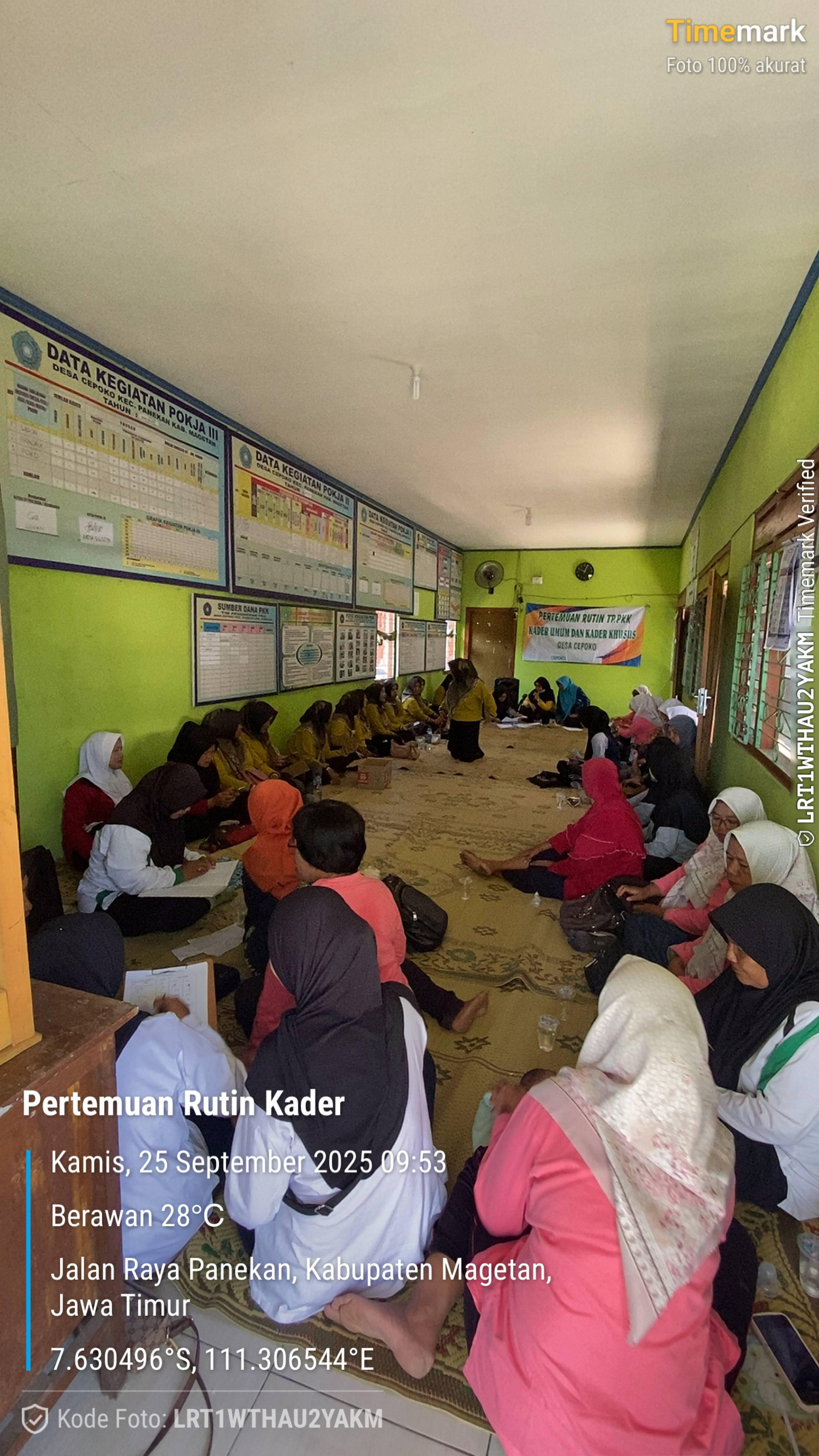 PERTEMUAN RUTIN KADER DESA CEPOKO